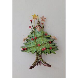 Dept 56 KRINKLES Patience Brewster Tree Lady with Stars Christmas Ornament 3"